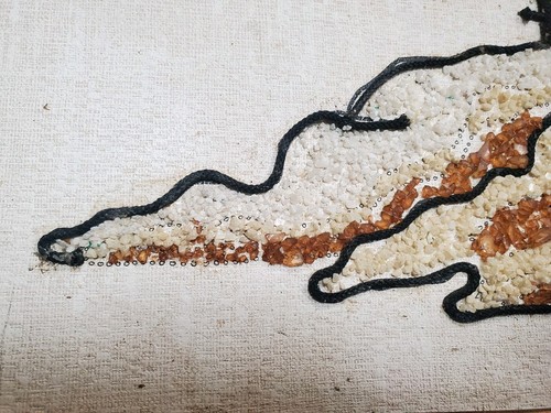 Vintage japanische Pagode Szene Kiesel/Kies Kunst 36" x 12 1/2" ~ Menge 2 - Bild 16 von 24