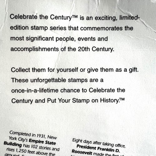 USPS 1930s Celebrate The Century Sheet of Fifteen 32 Cent Stamps Scott 3185 - Picture 8 of 9