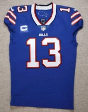 GABE DAVIS BUFFALO BILLS GAME WORN JERSEY CAPTAINS PATCH TEAM COA