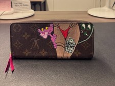 New Custom Hand-Painted Louis Vuitton Monogram Clémence Wallet 