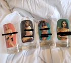 Vintage Set of 4 Striptease Glasses 1970s Nude Highball 5" Rare 1977