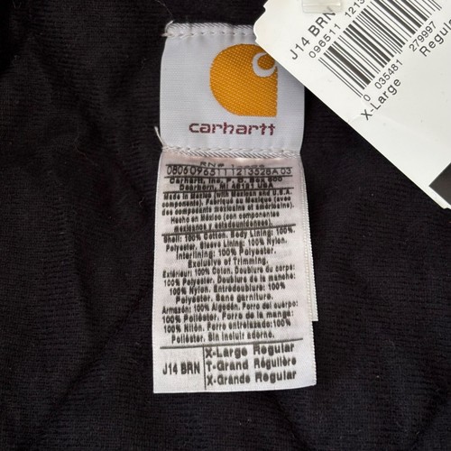 Vintage Carhartt Santa Fe Jacke Herren XL Braun J14 Faded Canvas Quilted 90s - Bild 5 von 19