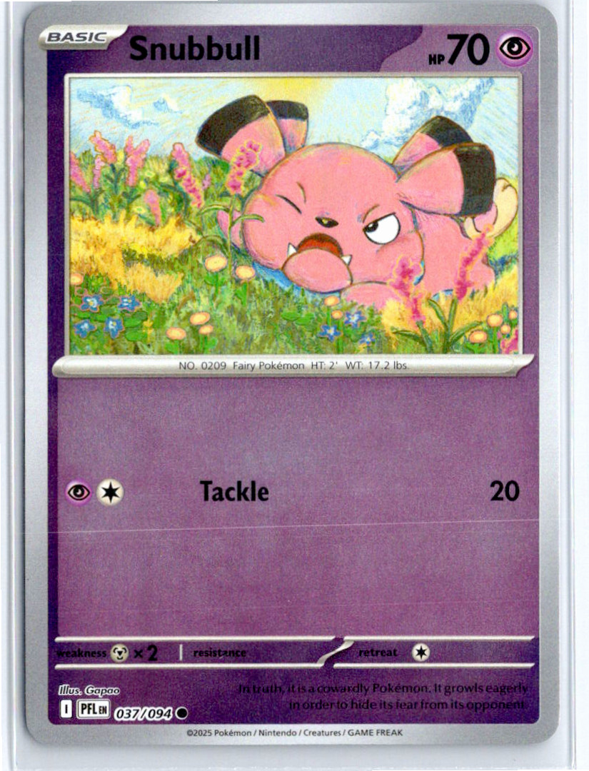 Snubbull 037/094 (Reverse Holo) ME02 Phantasmal Flames PFL - Pokemon - NM/M
