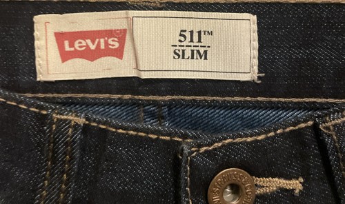 Levi's Boys 511 Slim Stretch Dark Blue Jeans Size 10 Reg - Picture 4 of 8