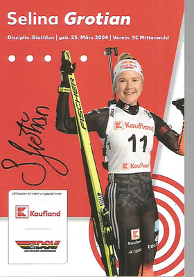 Selina Grotian 1   Biathletin   handsigniert