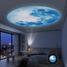 Rechargeable Moon Star Projector Light Rotating LED Night Lamp Home Decor
