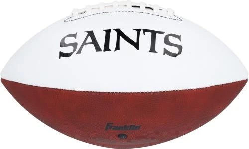 Fútbol americano con panel blanco Franklin autografiado por Archie Manning New Orleans Saints Foto 3 de 3