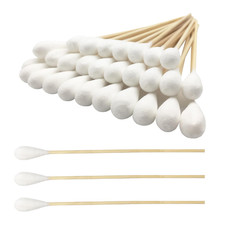 6 Inch Long Cotton Swabs Large Size 400Pcs for Pets, Gun Cleaning or Makeup