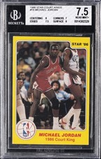 1986 STAR COURT KINGS #18 MICHAEL JORDAN ROOKIE RC BGS 7.5