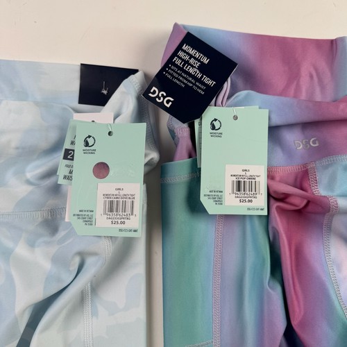 Lot of 2 DSG Performance Young Girls Leggings High-Rise Waist Full-Length L NWT - Picture 4 of 4