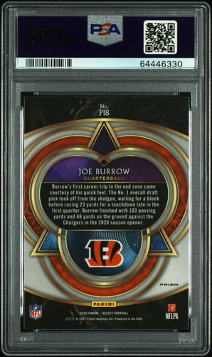 2020 Panini Select Joe Burrow Phenomenon Silver Prizm Rookie #P18 Mint PSA 9 - Bild 2 von 3