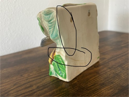 Vintage Ceramic Colorful Bird Wall Pocket Planter Hanging Vase - Picture 15 of 21
