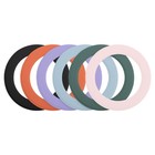 6Pcs Magnetic Sticker Ring, Black/Orange/Purple/Blue/Green/Pink