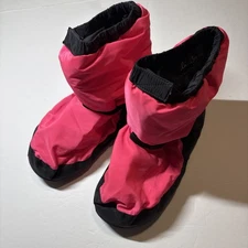 Bloch Linna & Max Warm Up Dance Booties Hot Pink/black Adult SZ L  EUC