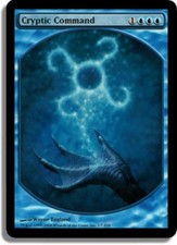 MTG Cryptic Command - Foil Textless Player Rewards, Moderate Play, English Promo