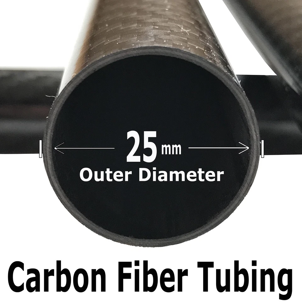 (1) KARBXON - Carbon Fiber Tube - Black - 25mm X 23mm X 1000mm - Hollow Carbo... - Image 3 of 4