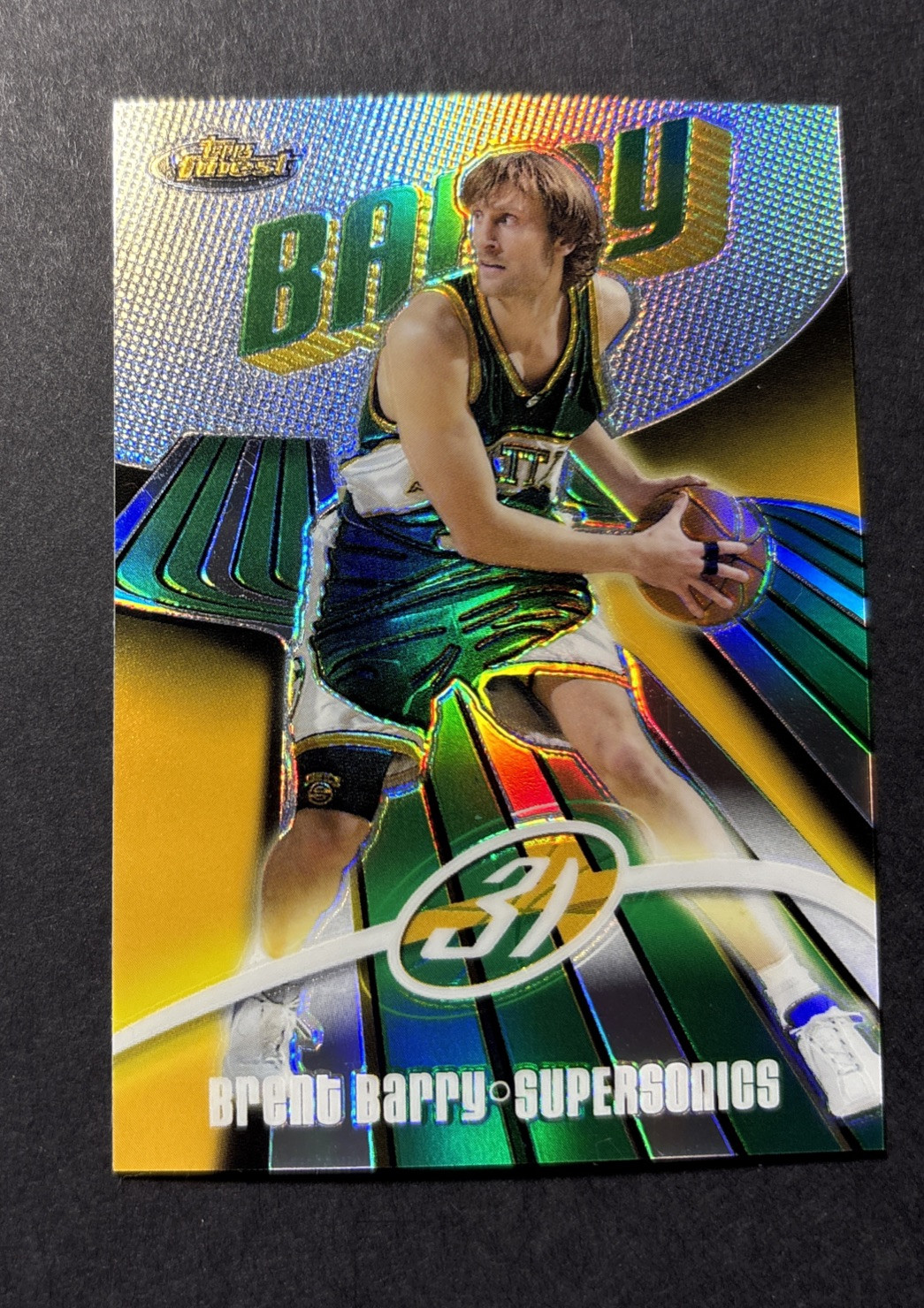 2003-04 Topps Finest #54 Brent Barry Holo Refractor #198/250 NM