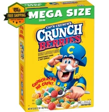 Cap'n Crunch Cereal with Crunch Berries, 33 oz, Sweetened Corn & Oat Cereal