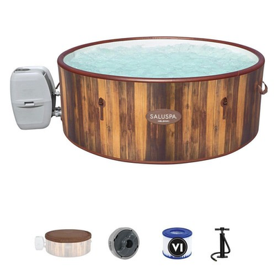 #ad Bestway Helsinki SaluSpa 5 7 Person Inflatable Hot Tub w 180 AirJets Brown $499.99
