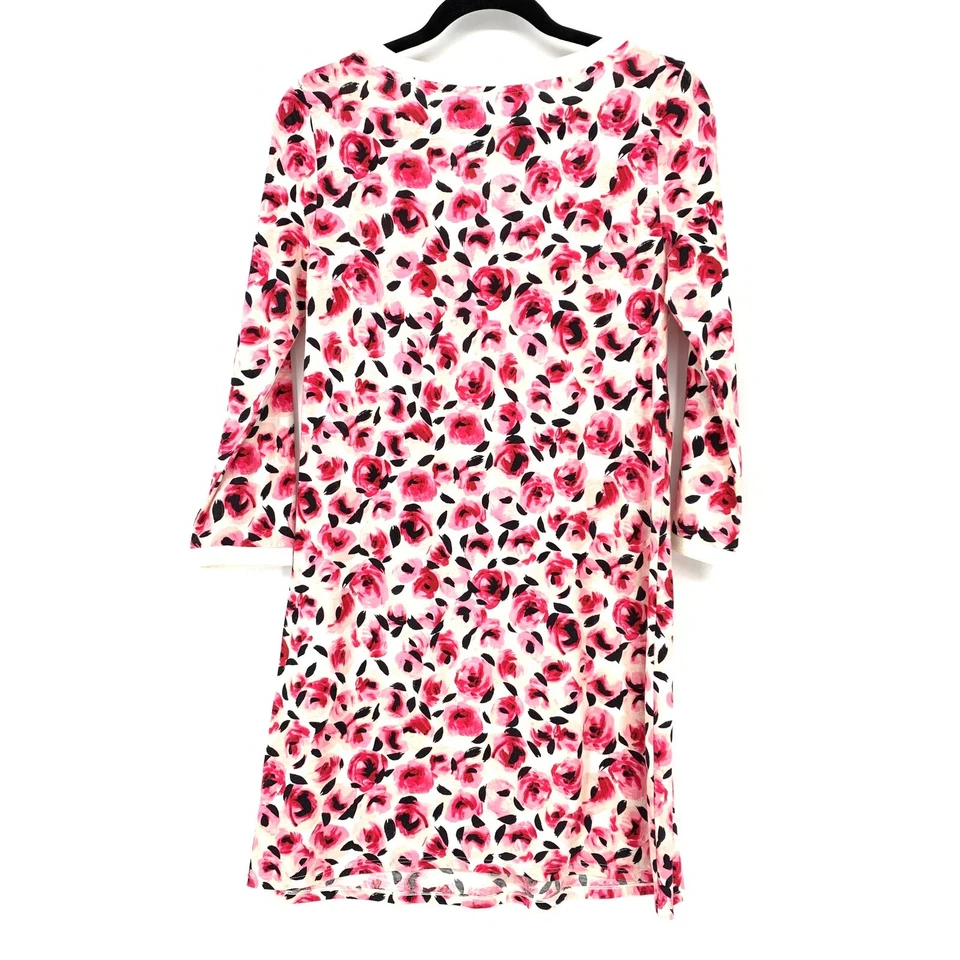 Camisa Kate Spade Para Mujer Talla Pequeña Rosa Dormir Floral Cuello Redondo Manga 3/4 Foto 2 de 4
