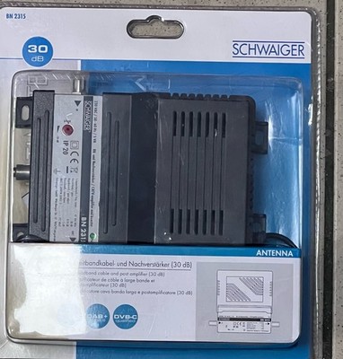 Schwaiger BN2315 Kabelverstärker 30dB Breitband DVB-C DVB-T Antennenverstärker