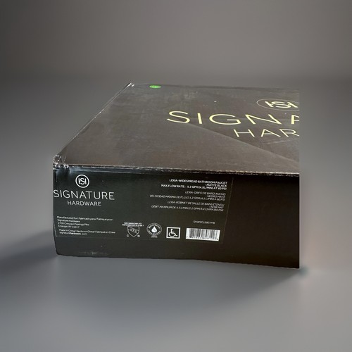 Signature Hardware SHWSCLE807MB Matte Black Bathroom Faucet with Drain Assembly - Picture 2 of 13