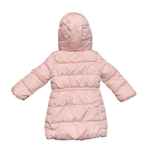 Baby Gap New Coat Faux Fur Fleece Lined Water Resistant Pink Toddler Sz 4 Hood - Picture 2 of 6