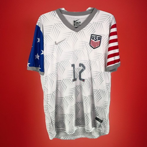 NIKE Dri Fit USA National Womens Team 2021 #12 White Red Blue Soccer Jersey L