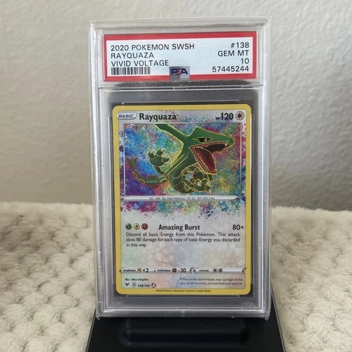 Pokemon Rayquaza Amazing Rare Card PSA 10 Vivid Voltage 138/185 English
