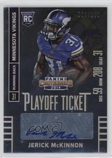 2014 Contenders Playoff Ticket Jerick McKinnon (Sec Row Seat) Rookie Auto RC