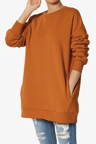 TheMogan S~3X Felpe Pullover in Pile Girocollo Oversize Casual Accoglienti - Foto 17 di 188
