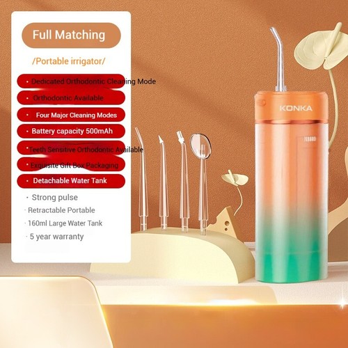 KONKA Electric Water Flosser Dental Oral Irrigator Portable Calculus Waterproof - Foto 22 di 26