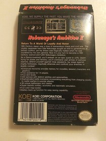 Nobunaga's Ambition II 2 (Nintendo NES) Authentic Complete GREAT Shape CIB Game