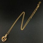 Gold Tone Pendant Necklace/8Bd1807 Christian Dior Cd Logo Circle