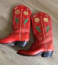 Ralph Lauren Western Vintage Selene Cowboy Boots Shoes Size 6