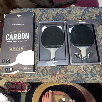 2-CARBON Elite Pro Spin Table Tennis Racket Perform Level Speed 80