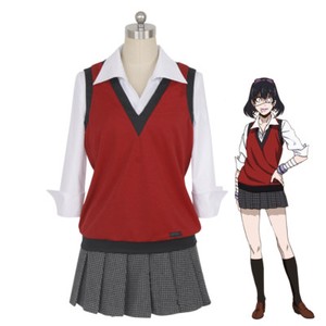 Kakegurui Midari Ikishima Outfit School Uniform Dress Cosplay Costume Suit Set
