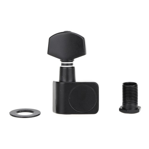 Musiclily Pro Black 6 Inline 2-Pin Sealed Guitar Machine Tuning Pegs For Fender - Picture 4 of 6