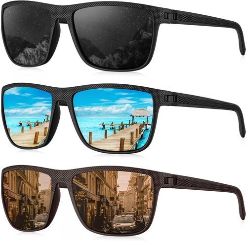 Polarized Sunglasses for Men, Lightweight Sun Glasses with UV Protection for Dri - Picture 11 of 12