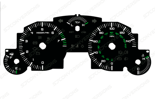 Mazda MX5 Mk3 Plain Dial Cards 8 Colours Gauges - Picture 5 of 8