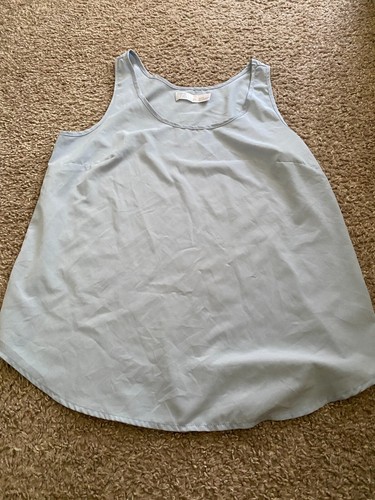 Time and Tru Womens Blue Sleeveless Blouse Size Small 4-6 - Picture 1 of 6