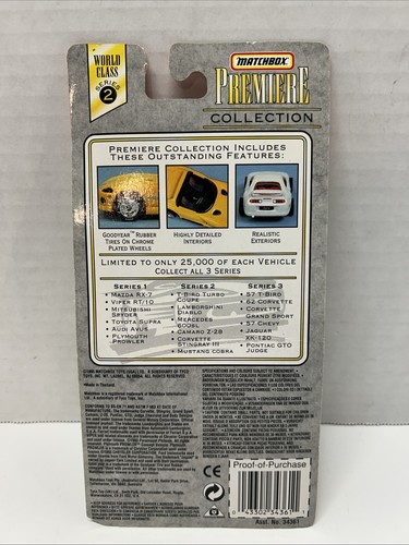 1995 MATCHBOX PREMIERE COLLECTION PURPLE LAMBORGHINI DIABLO CLASS SERIES 2 CAR - Picture 3 of 3