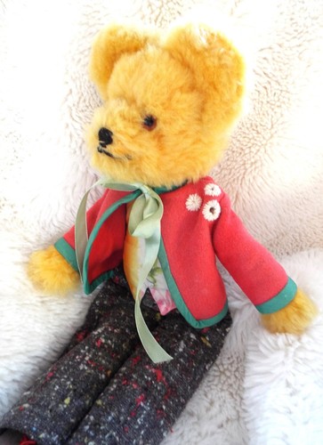 Vintage 1960’s / 1970’s Hand made Clothed Teddy Bear 44cm long Lovely clean cond - Bild 5 von 16