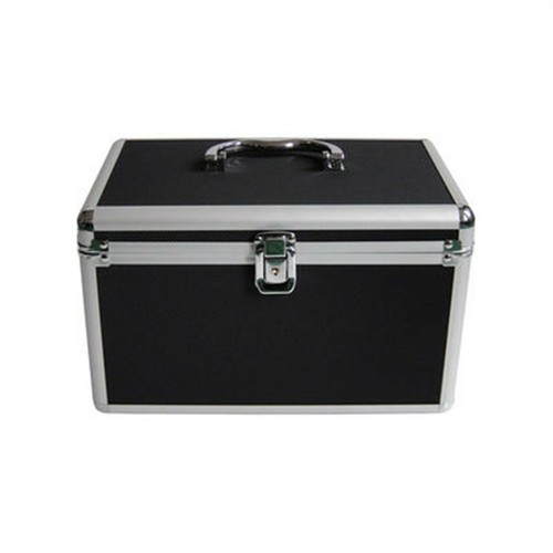 1 x Black Storage Case for Holding 200 Discs Aluminum look with Hanging Sleeves - Afbeelding 11 van 12