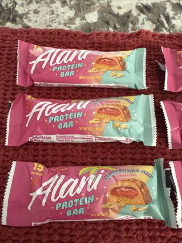 6 Alani Protein Bars Peanut Butter And Jelly Flavor Bars Per Pack - Picture 2 of 9
