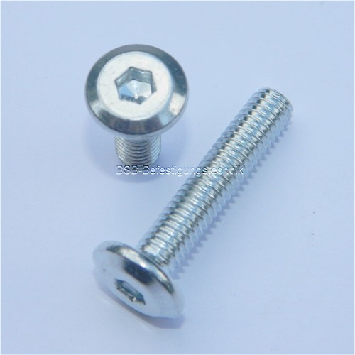Furniture screws flat head screws sleeve nuts M6 steel zinc-plated hexagonal socket - Picture 8 of 14