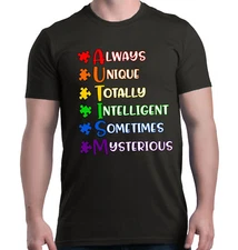 Always Unique T-shirt Autism Awareness Autism Dad Autism Mom ASD SPED Shirts