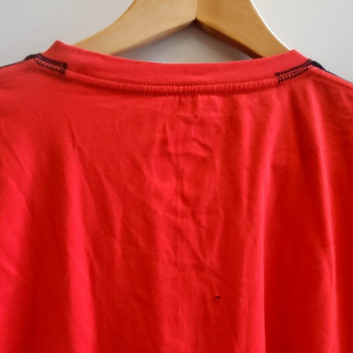 Bucheli Moda Italia T-Shirt SZ MED Red/Black Denim Culture Logo Accents - Picture 13 of 14