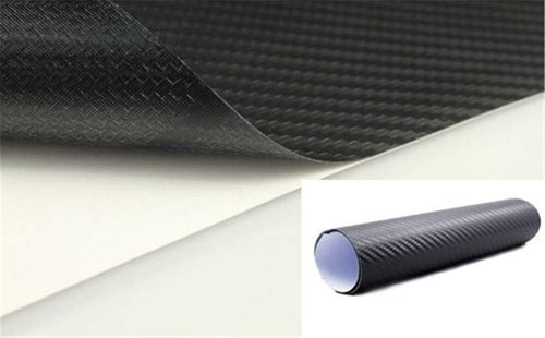 3D Carbon Fiber Film Twill Weave Vinyl Sheet Roll Wrap () 12" X 60" Black New - Picture 5 of 7