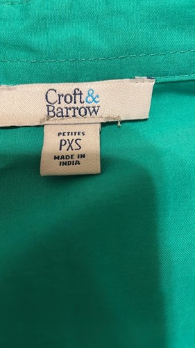 Stretch Fabric Button Up Blouse. Front Pockets. Half Sleeve. Petite XS. Orig $36 - Picture 5 of 6